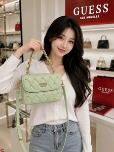 GUESS* *TRIANA BLACK QUILTED FLAP SHOULDER BAG*
