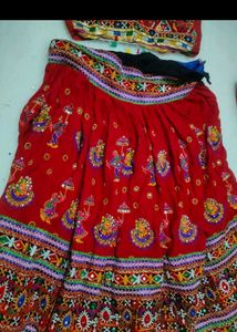 Vibrant Red Embroidered Lehenga Choli Set