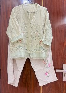 Embroidered Kurta coord set