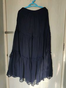 Indya Navy Georgette Tiered Sharara