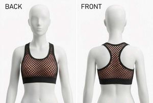 Stylish Black Fishnet Sports Bra