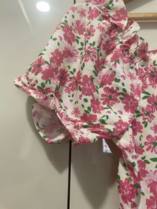 Floral Print Puff Sleeve Mini Dress
