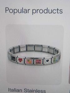 Italian Stainless Steel Charm Bracelet