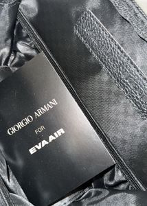 Giorgio Armani Black Leather Clutch Case