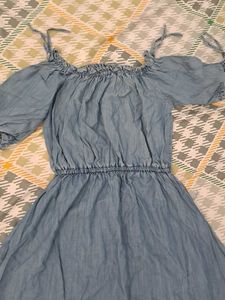 Denim Off-Shoulder Dress
