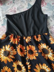 Cute Sunflower Romper &amp; Tiered Dress