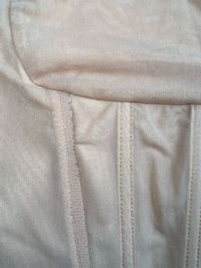 Sheer Corset Detail Long Sleeve Top
