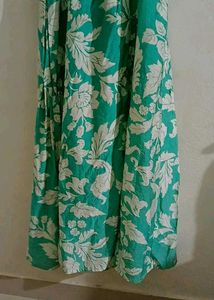 Floral Wrap maxi dress with jeans baggi pant