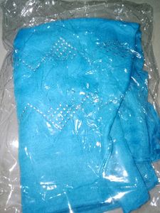 Cotton Sky 💙 Blue Colour With Stone Stole