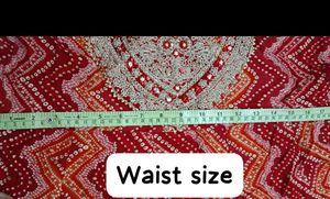 Stunning Red Bandhani Kurta with dupatta