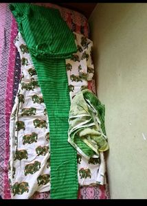 Bohemian Elephant Print kurthi Set