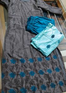Embroidered Churidar Set