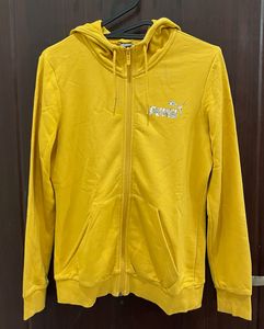 Puma Yellow Zip-Up Hoodie