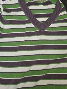 Striped V-Neck Sweater
