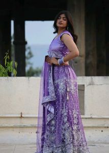 💅Stunning Lavender Sequined Lehenga Choli💅