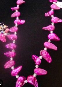 Stunning Pink Stone Necklace