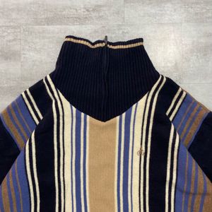 Vintage Striped Turtleneck Sweater