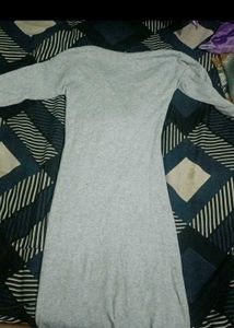 wrap grey dress
