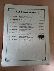 University Questions for 3rd B.D.S new edition