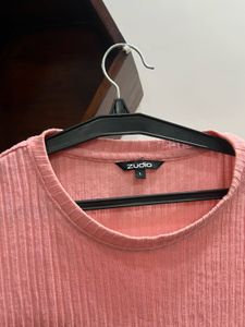 Pink  Neck T-Shirt