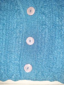 💙 Rare Sky Blue Textured Knit Cardigan