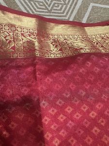 Vibrant Orange &amp; Pink patola saree