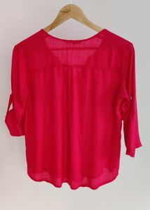 Boxy Fit Hot Pink Top