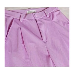 Lilac Cropped Blazer &amp; Wide Leg Pants Set