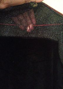 Sparkly Black Velvet Top