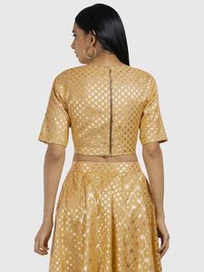 Chanderi Musturd Crop Top