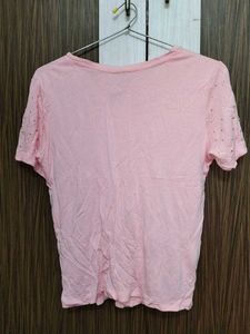 Sparkly Dusty Pink Casual T-Shirt