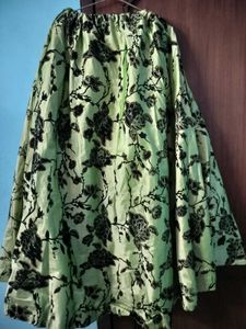 Vintage Floral Print Maxi Skirt