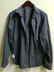 Gray Long Sleeve Button Down