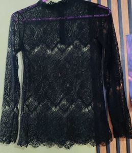 beautiful whole net lace top