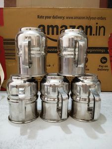 Stainless Steel 5 Cup Set With Bottle