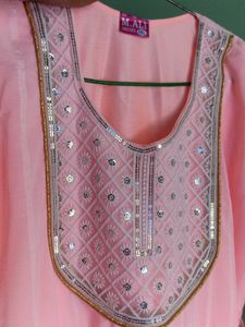 Pretty Pink Embroidered Kurta
