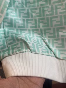 Fendi Faded FF Pattern Long Bomber Jacket