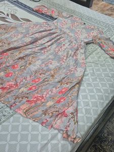 Floral Print Anarkali Kurta