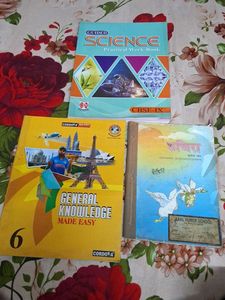 Set of 3 School Books - GK, Science, Hindi