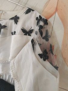 Chic Butterfly Embellished Dress