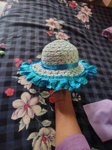 Charming Blue & White Sun Hat