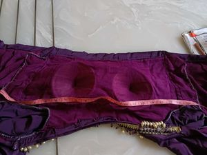 Elegant Purple &amp; Golden Saree
