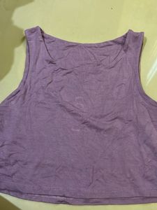 Lavender Cropped Tank Top