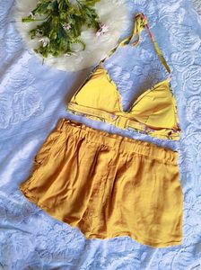 Sunny Yellow Floral Bikini set👍😍