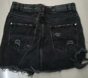 zara mini ribbed skirt