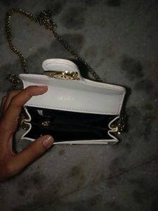 Chic White coach dupe Chain Handbag