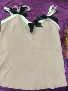 Cute Pink Bow Tank Top