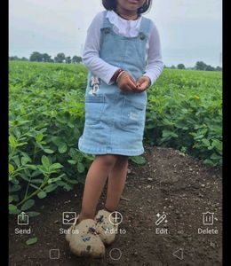 Minnie Mouse Denim Pinafore Dress