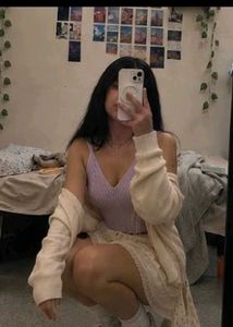Lavender Crop Knit Top