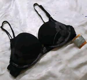 Black Lace Padded Bra